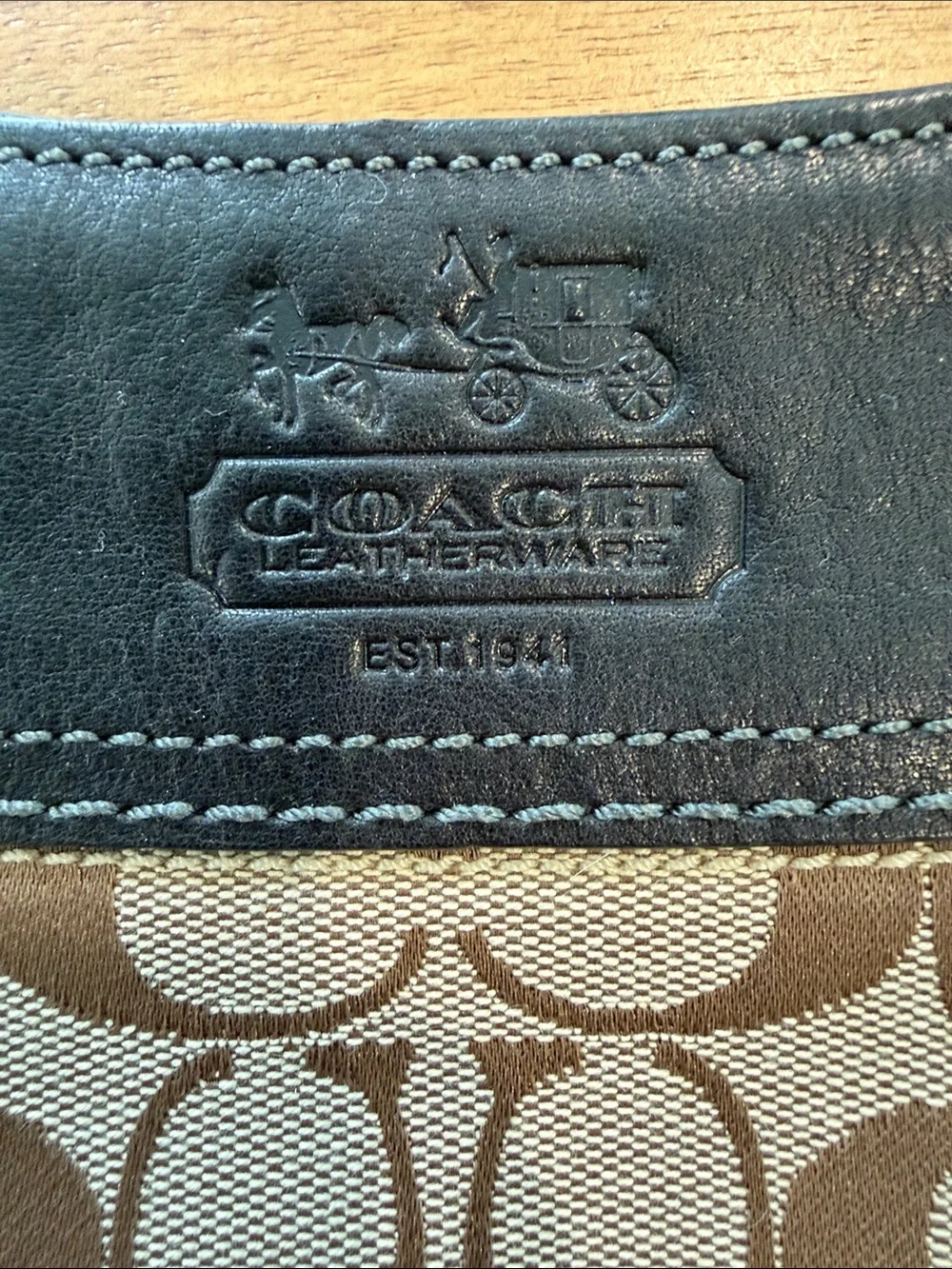 Coach Tan and Dark Brown Signature Canvas Hobo Bag *NWT*
